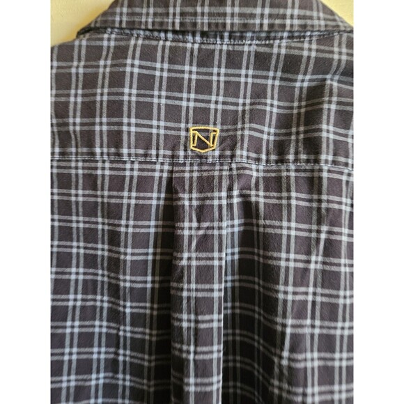 Noble Outfitters Shirt Men's XXL Blue Navy Plaid Long Sleeve Button Down - Picture 6 of 6